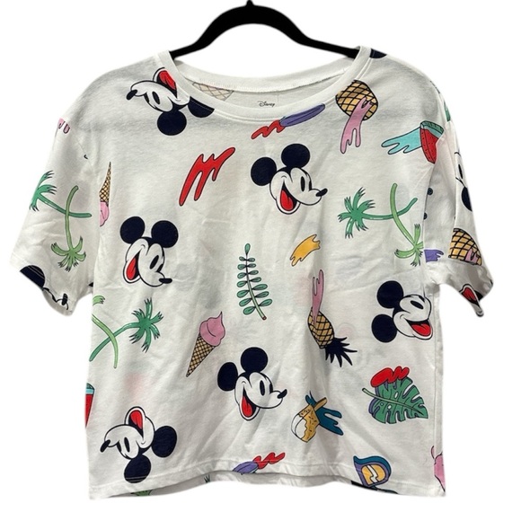 Disney Tops - Women’s Disney Mickey Mouse Graphic White T-Shirt Size Large NWT